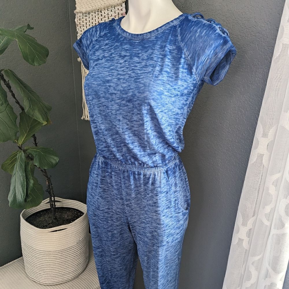 Derek Heart Blue Jumpsuit - Picture 5 of 10
